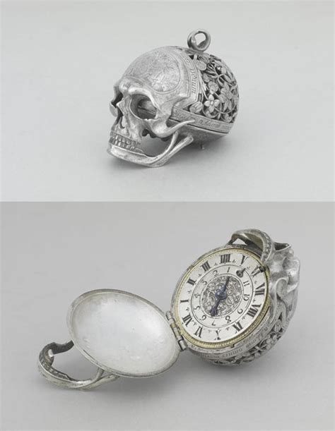 17th century silver skull watch replica|Swiss. An unusual copy of a Renaissance silver skull.